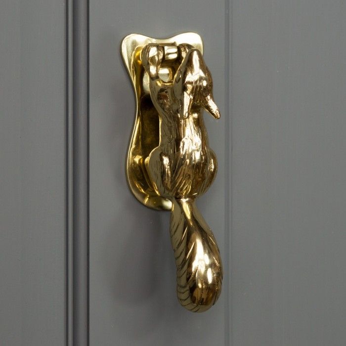 Polished Solid Brass Squirrel Door Knocker Polished Solid Brass Squirrel Door Knocker