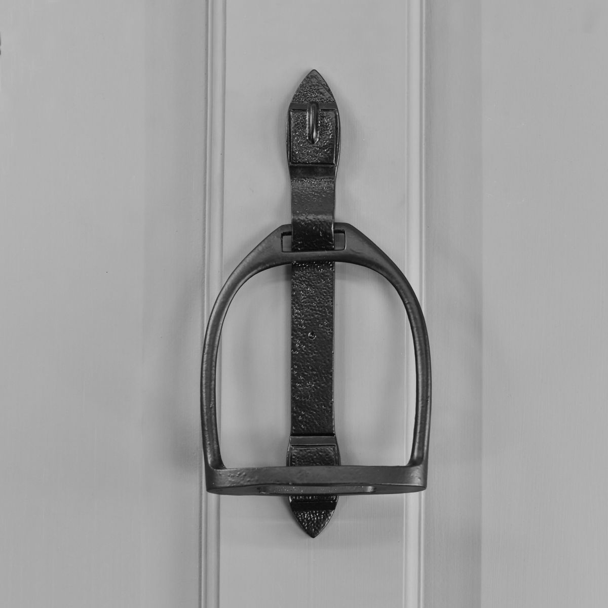 Horse Lovers Black Iron Stirrup Door Knocker