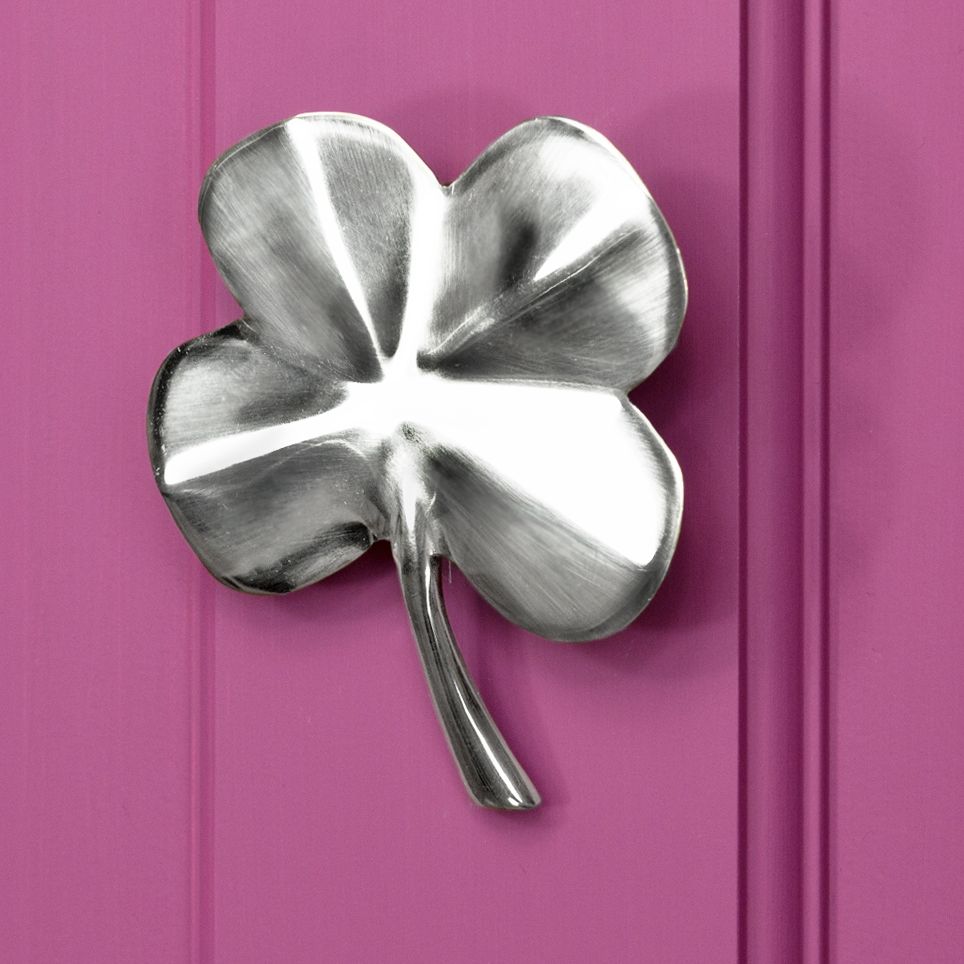 Bright Chrome 4 leaf Clover Door Knocker