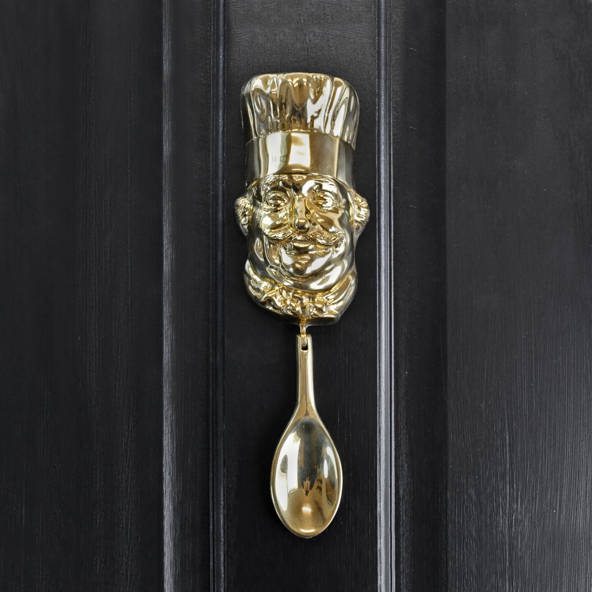 Polished Brass Chef Door Knocker 