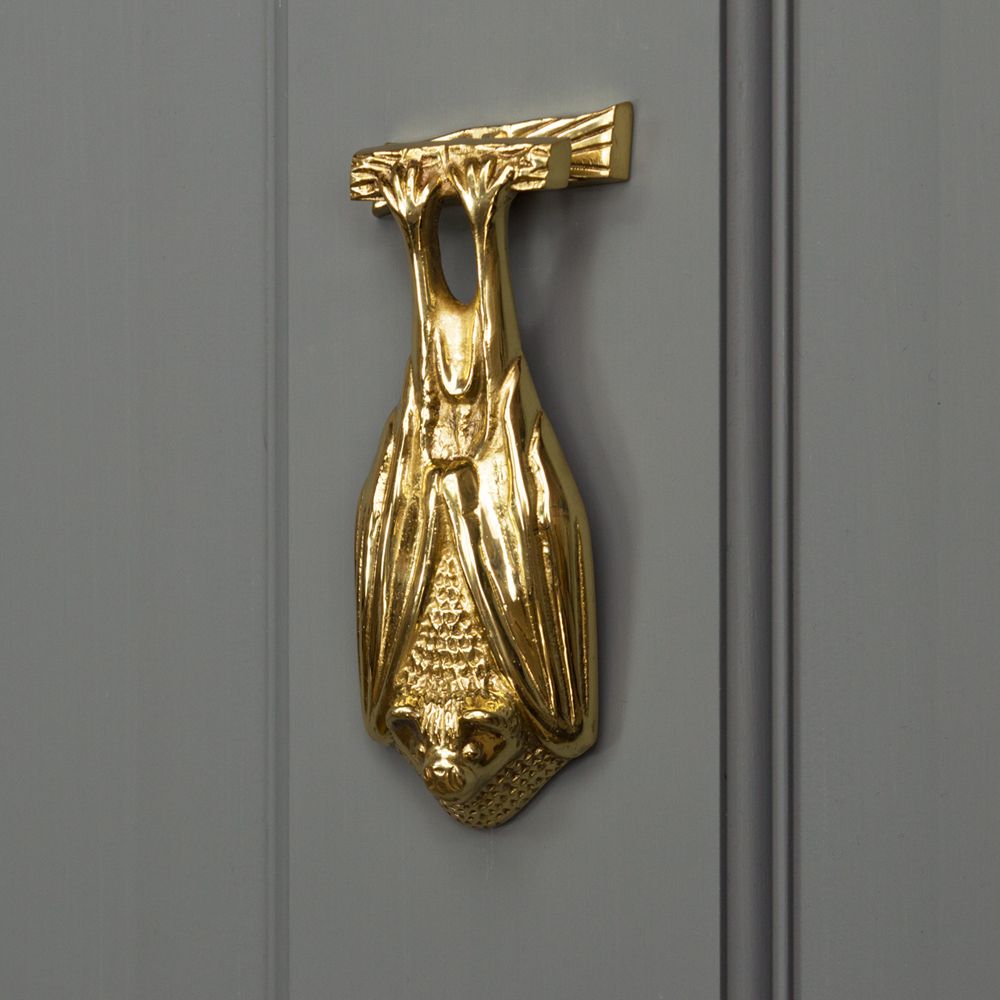 Polished Brass Bat Door Knocker