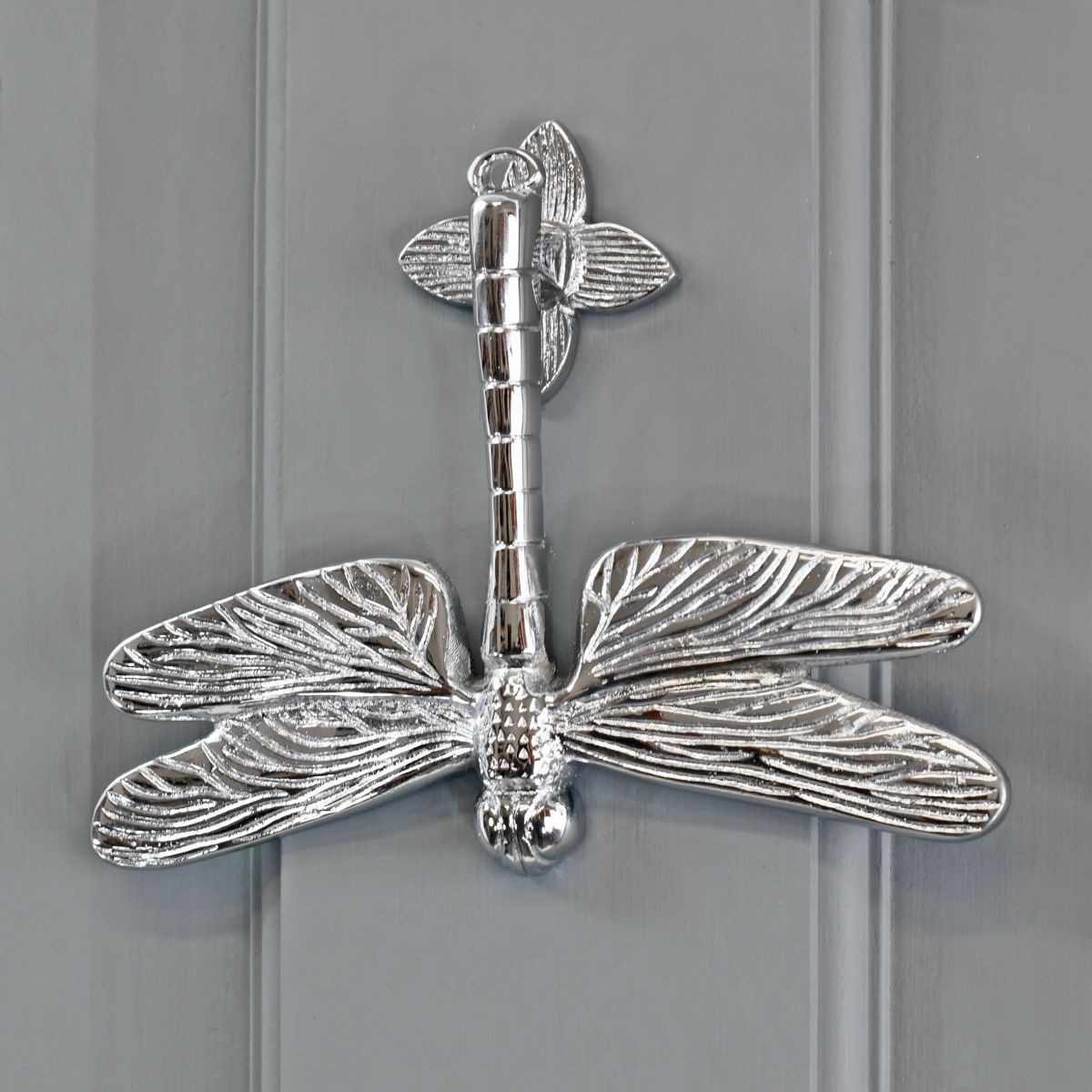 Bright Chrome Luna Dragonfly Door Knocker Bright Chrome Luna Dragonfly Door Knocker