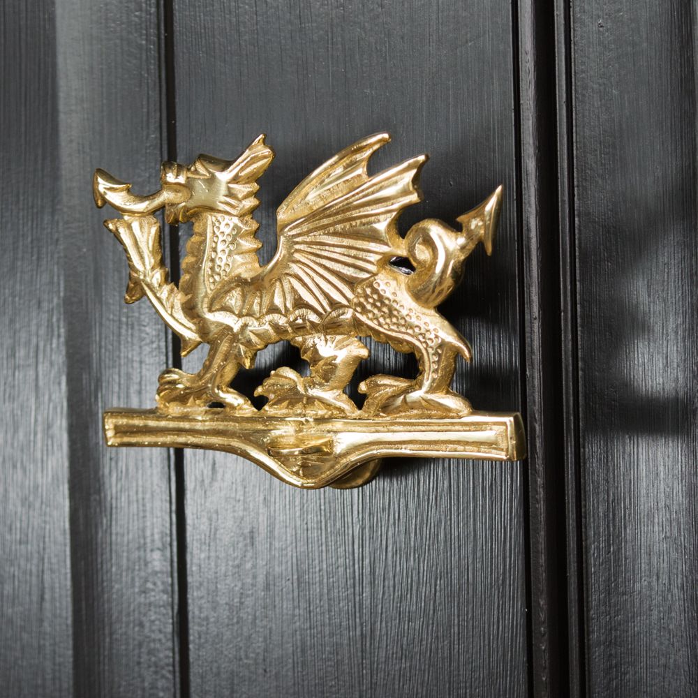 Polished Brass Dragon Door Knocker