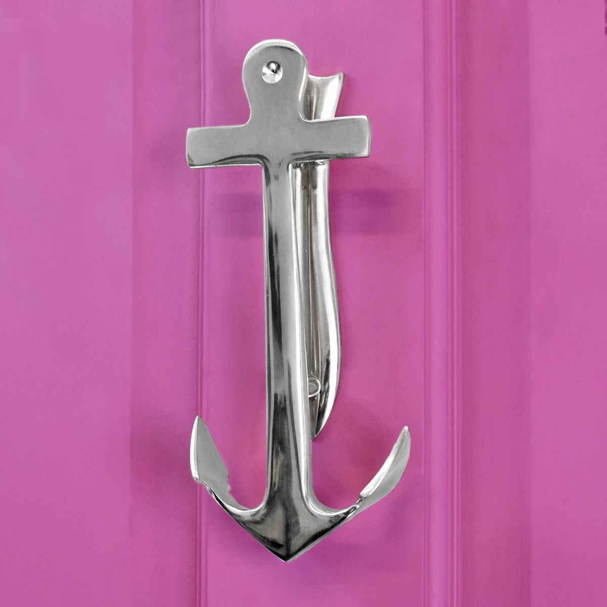 Bright Chrome Anchor Door knocker - Size 197mm Approx