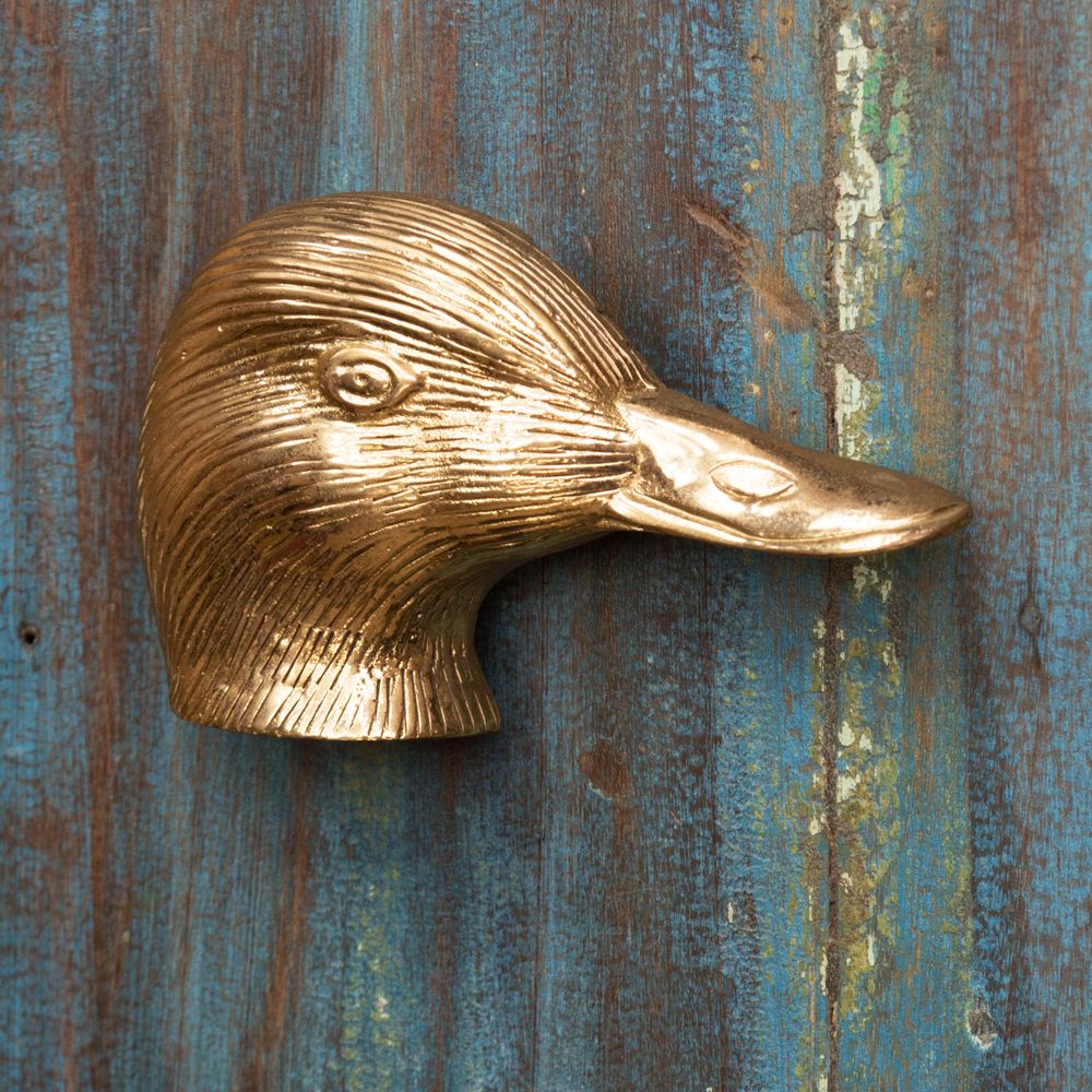 Polished Brass Duck Door knocker