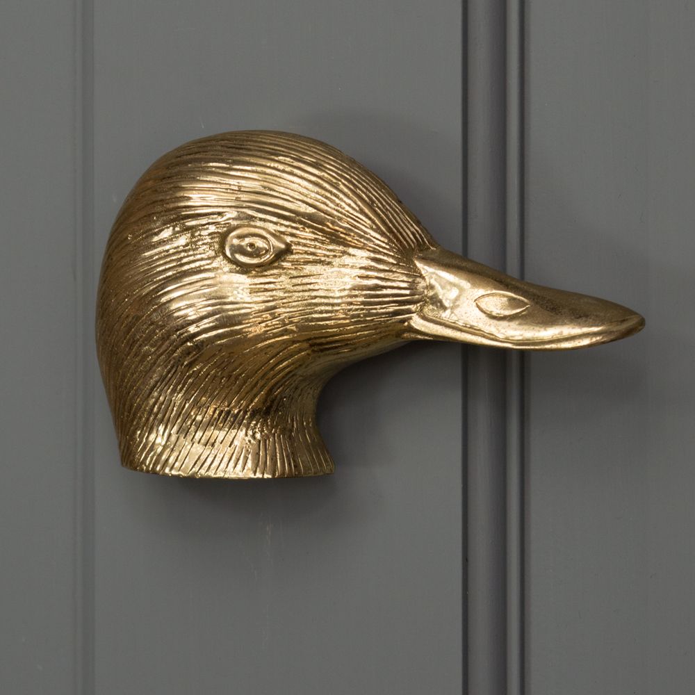 Polished Brass Duck Door knocker