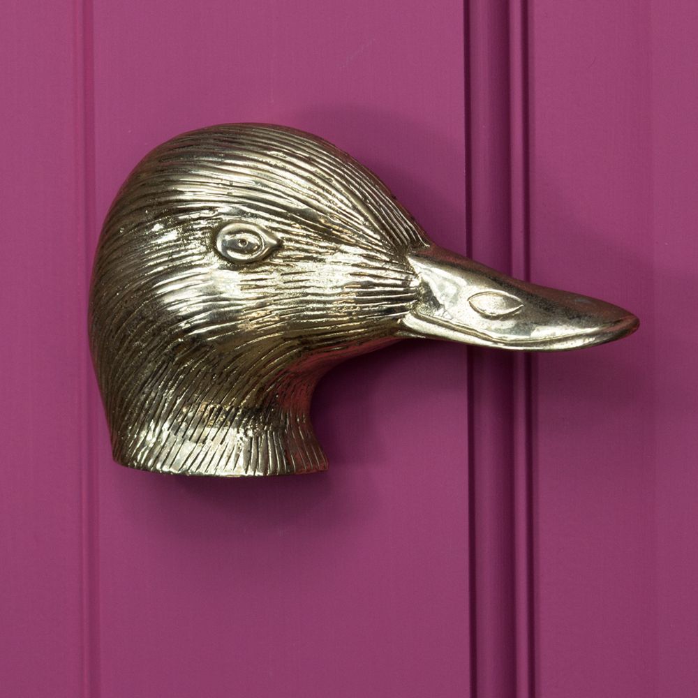 Polished Brass Duck Door knocker