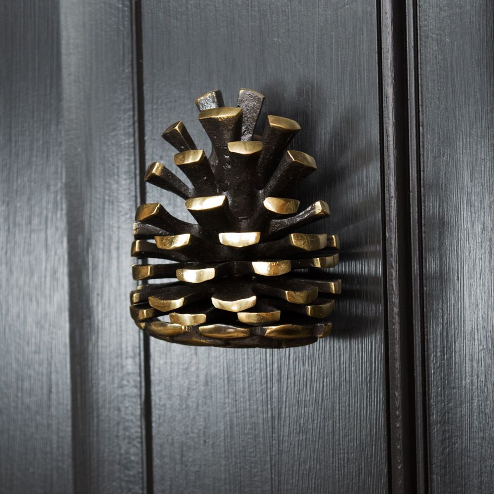 Solid Brass Pine Cone Door Knocker
