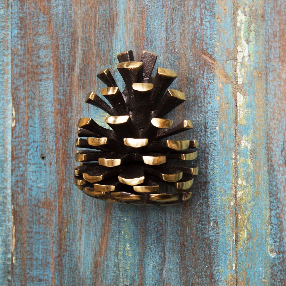 Solid Brass Pine Cone Door Knocker
