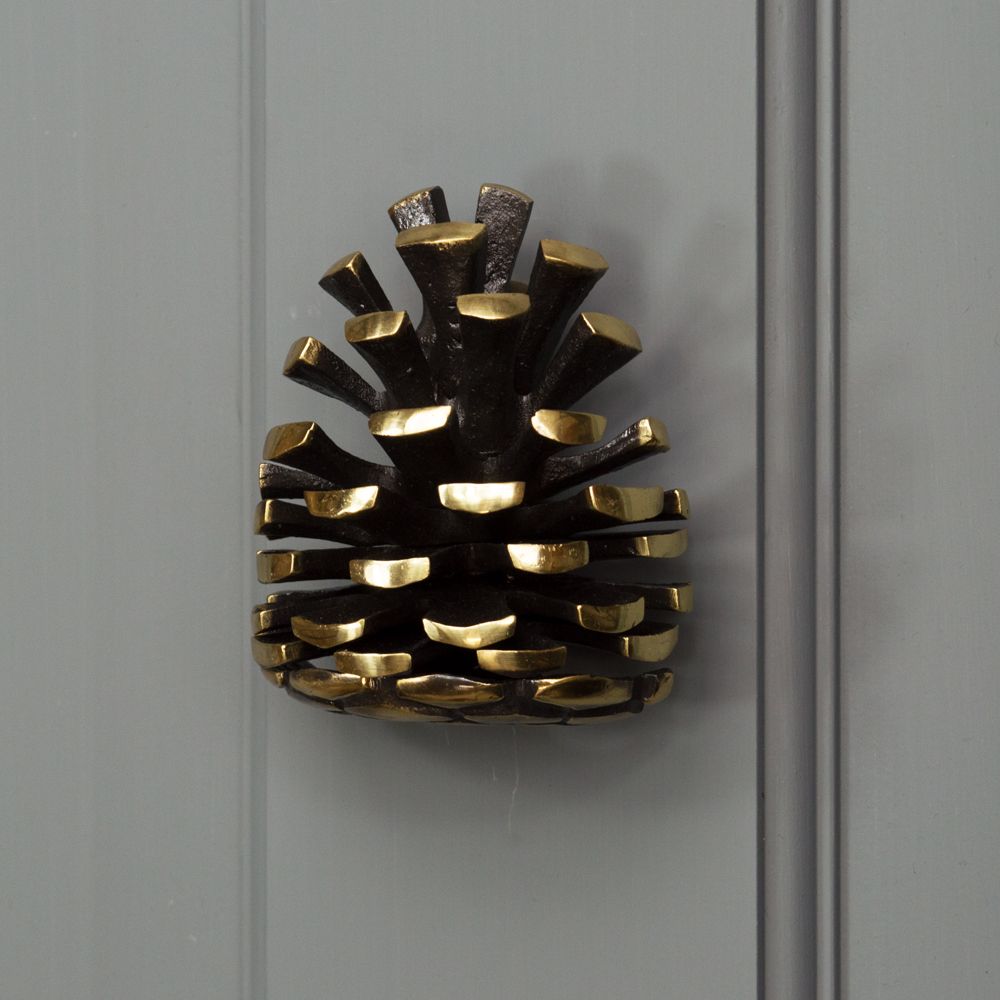 Solid Brass Pine Cone Door Knocker