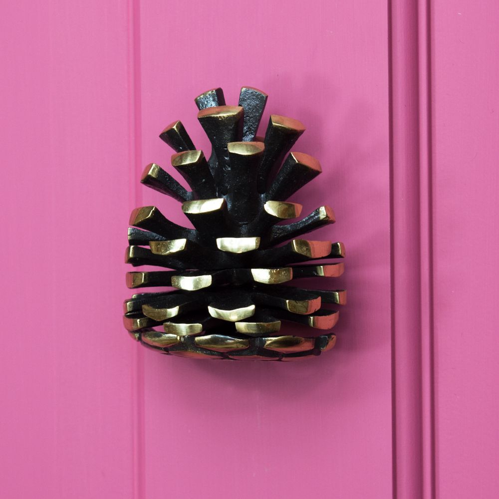 Solid Brass Pine Cone Door Knocker