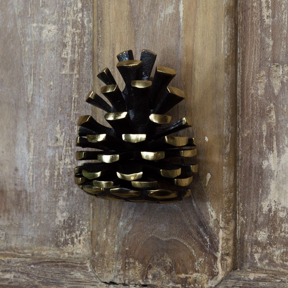 Solid Brass Pine Cone Door Knocker