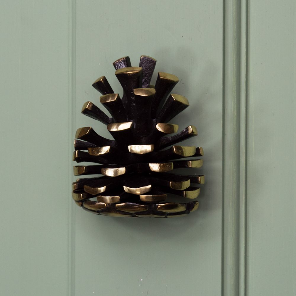 Solid Brass Pine Cone Door Knocker