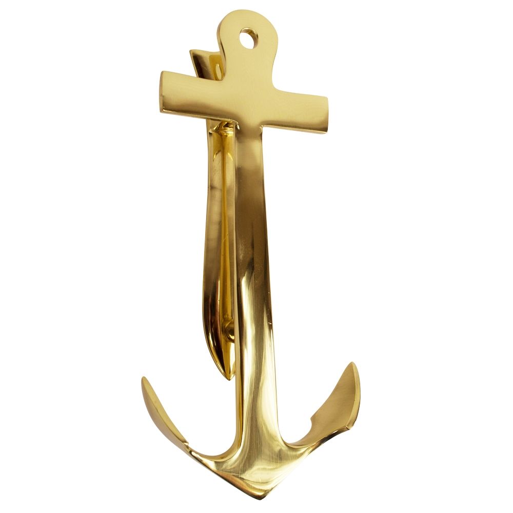 Polished Brass Anchor Door knocker - Size 197mm Approx