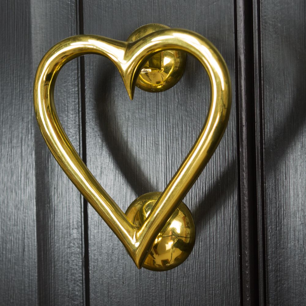 Brass Heart Door Knocker