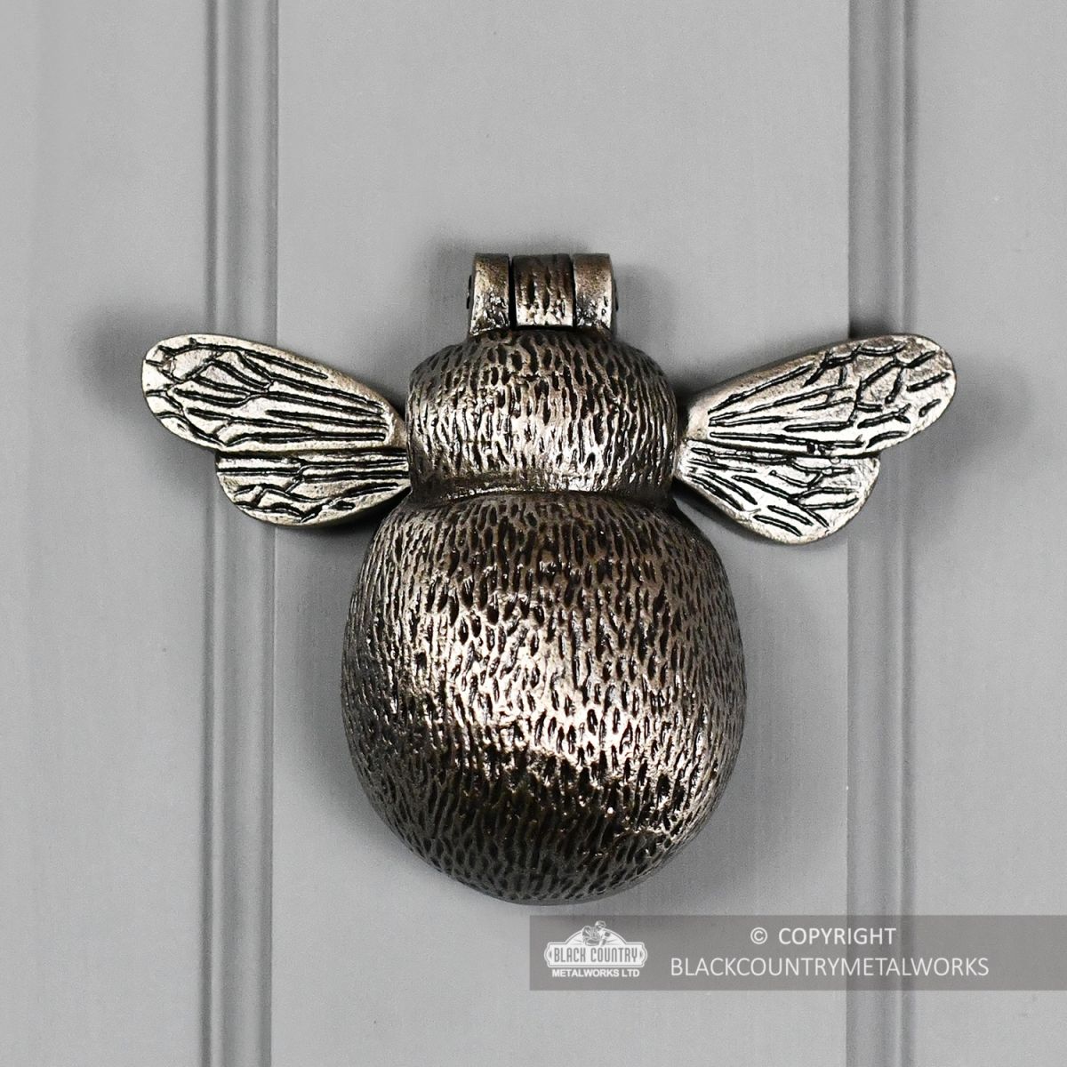 Bumblebee Door Knocker in Situ on a Door
