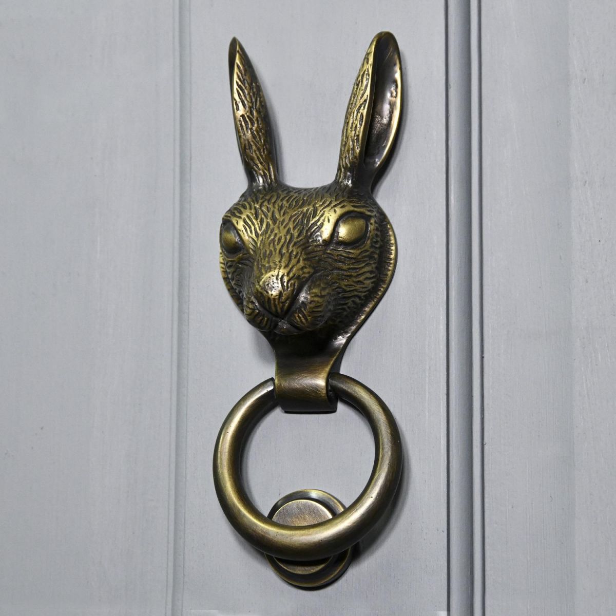 Antique Brass Rabbit Door Knocker 