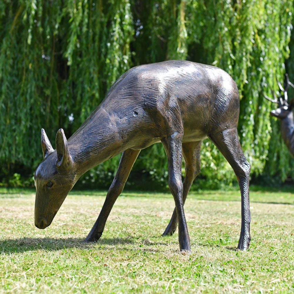 "Ivy" Doe Eating Garden Sculpture