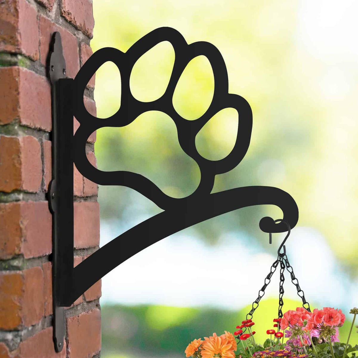 Dog Paw Print Hanging Basket Bracket