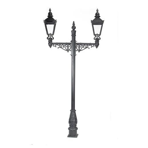 Harrogate Double Headed Lamp Post Finished in Black