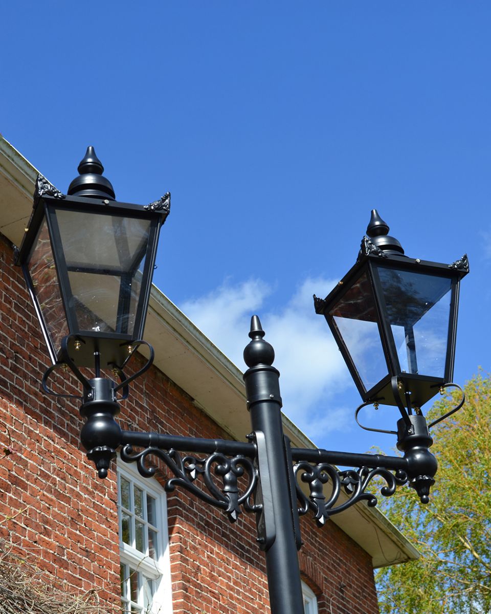 Double Headed Victorian Lamp Post in Situ
