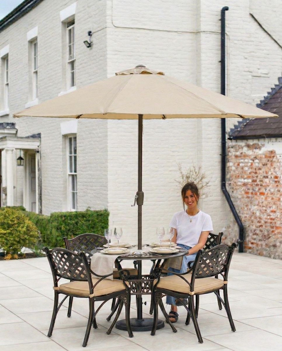 dressed table with cushions