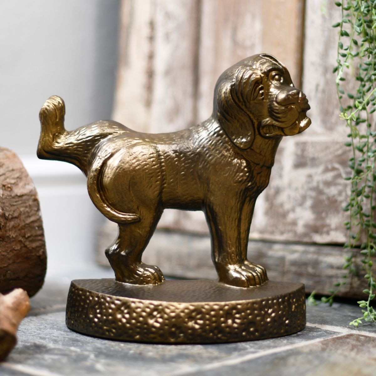 Beautiful Bronze finish heavy duty Dog Door Stop 