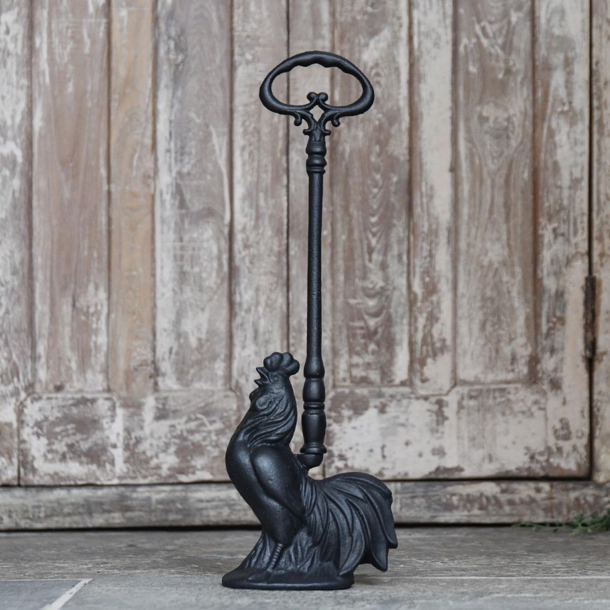 “Hepplestone House” Cast Iron Cockerel Door Porter  “Hepplestone House” Cast Iron Cockerel Door Porter