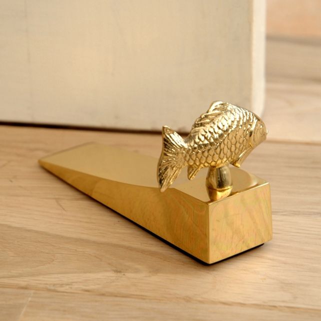 Polished Brass Fish door Wedge