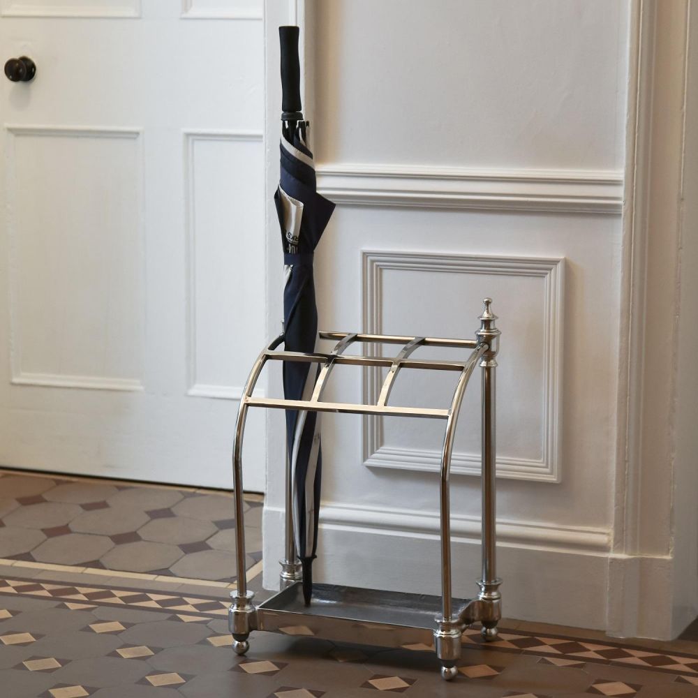 Antique Nickel "Curved" Umbrella Holder  Antique Nickel "Curved" Umbrella Holder