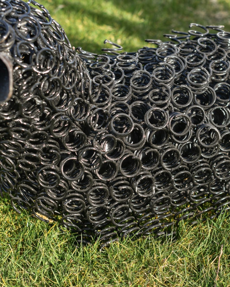 Close up of the bedsprings that make up the sheep"s body Close up of the bedsprings that make up the sheep"s body