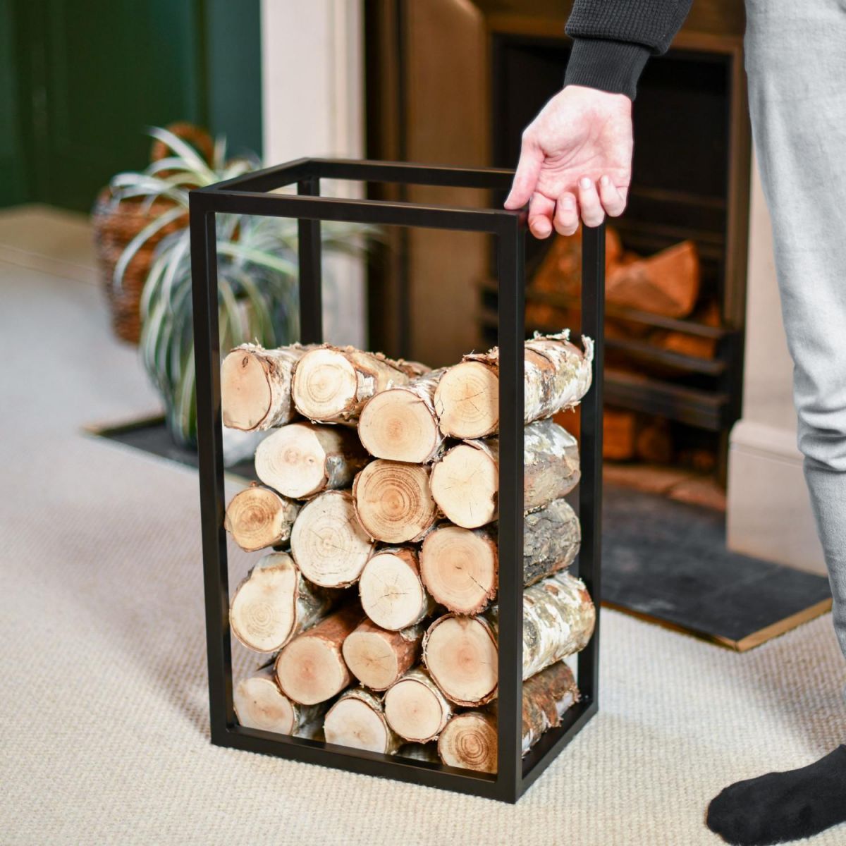 Small Open Sides Log Holder To Scale Small Open Sides Log Holder To Scale