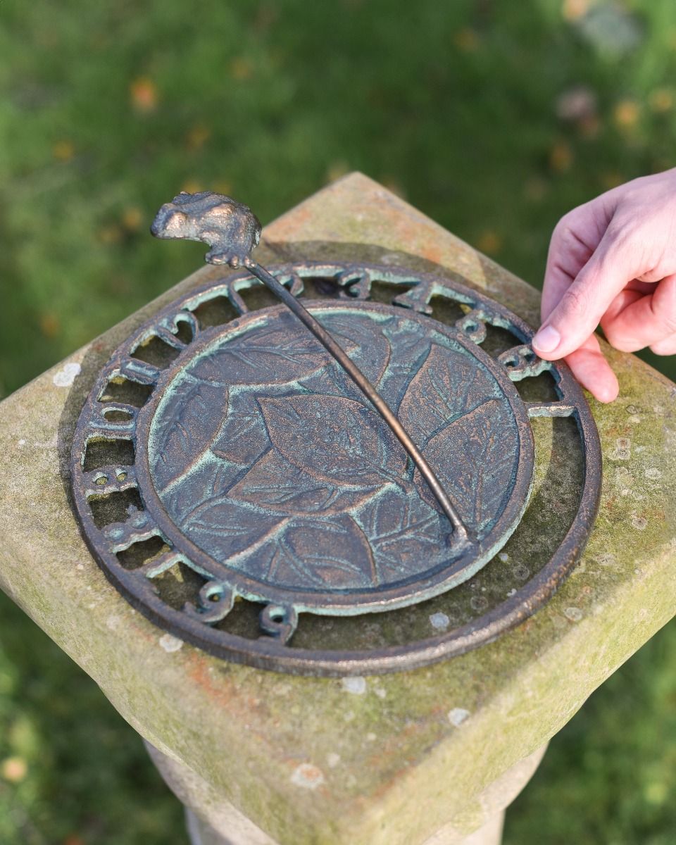 Scale Shot of Aged Iron Frog Sundial  Scale Shot of Aged Iron Frog Sundial