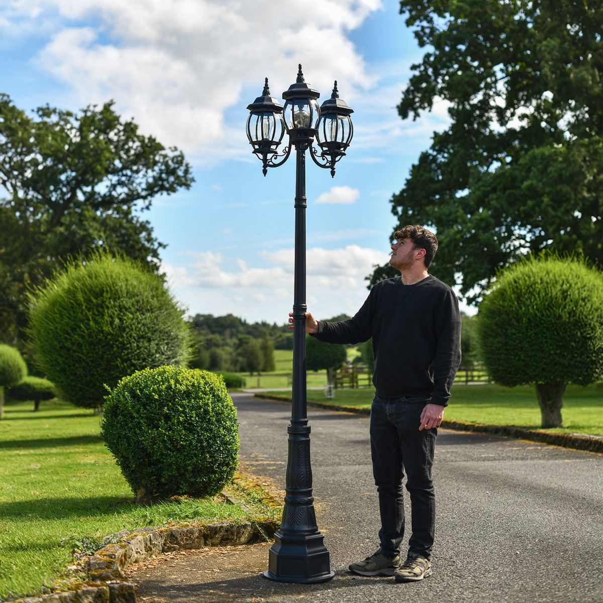"Lady Blakemore" Triple-Headed Globe Lamp Post to Scale "Lady Blakemore" Triple-Headed Globe Lamp Post to Scale