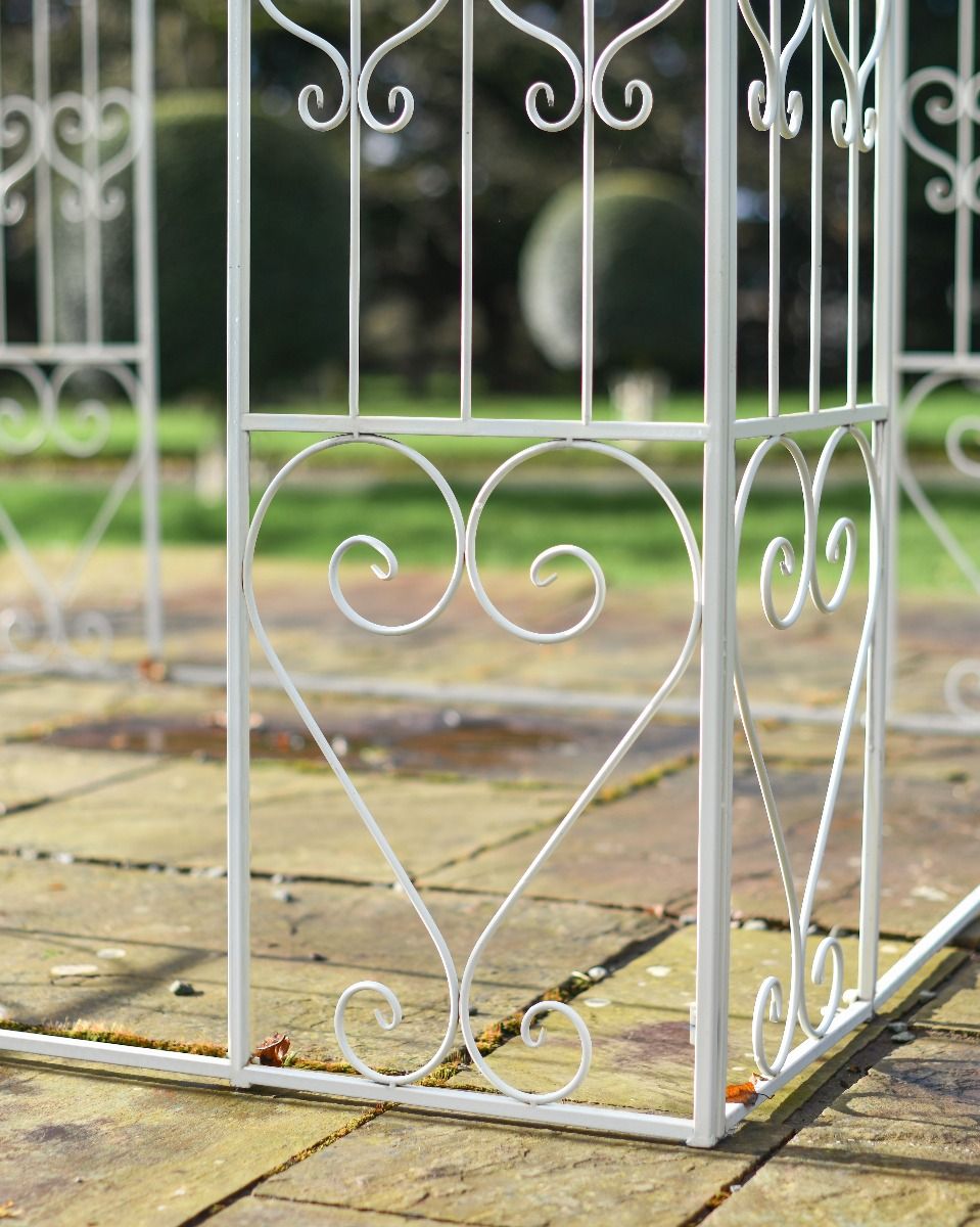 Close Up of Heart Scroll Detail On Gazebo 