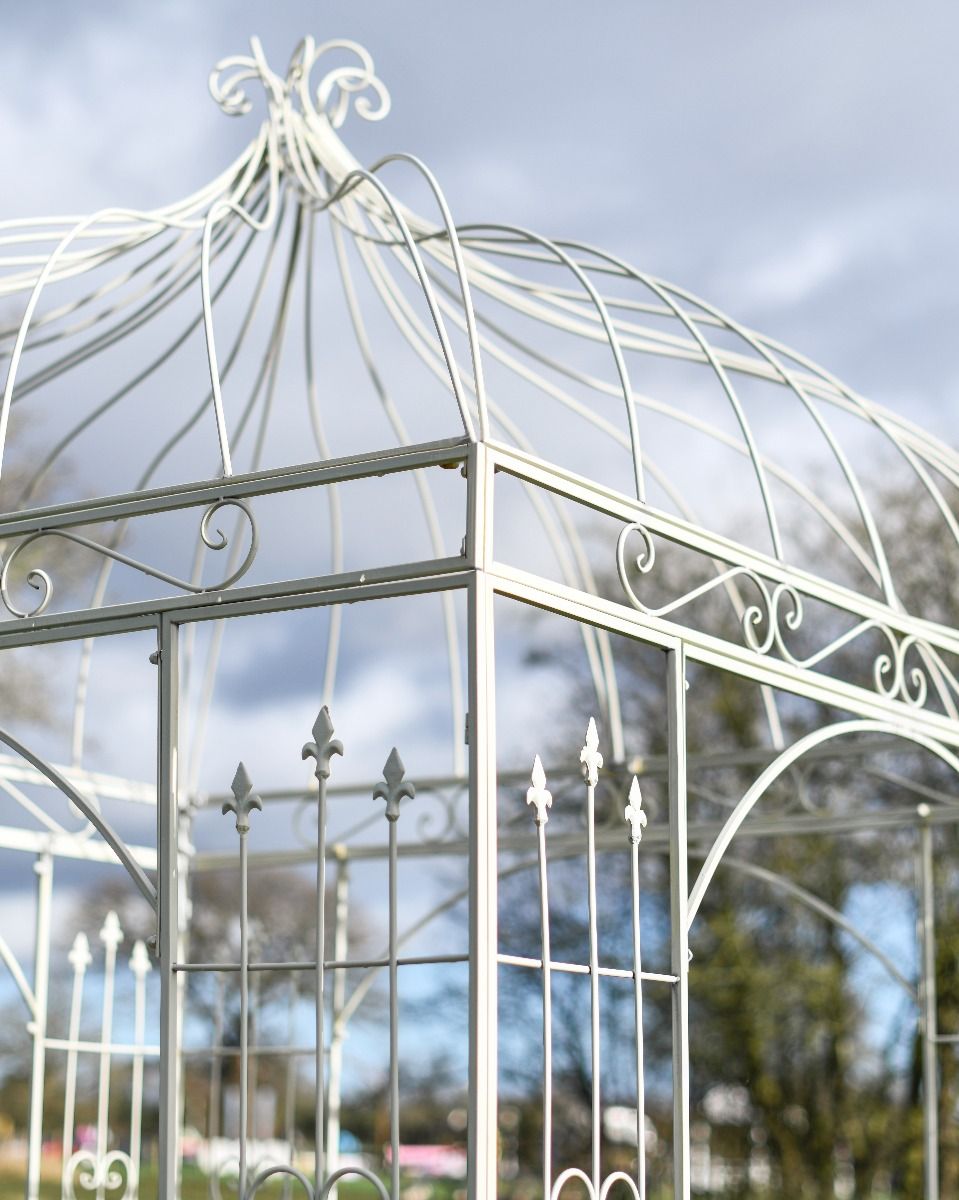 Close Up of Cream Gazebo 