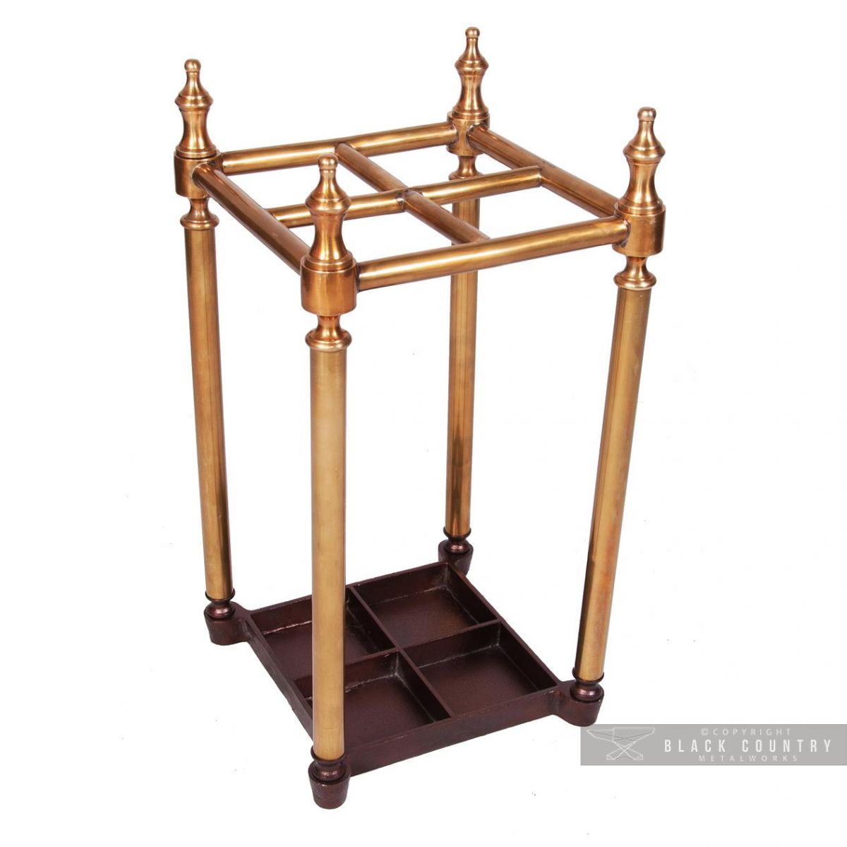 Period umbrella and Walking Stick Stand in an Antique Brass