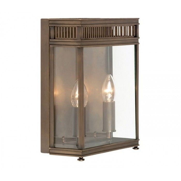 Twin Bulb Wall Lantern Finished In a Warm Bronze