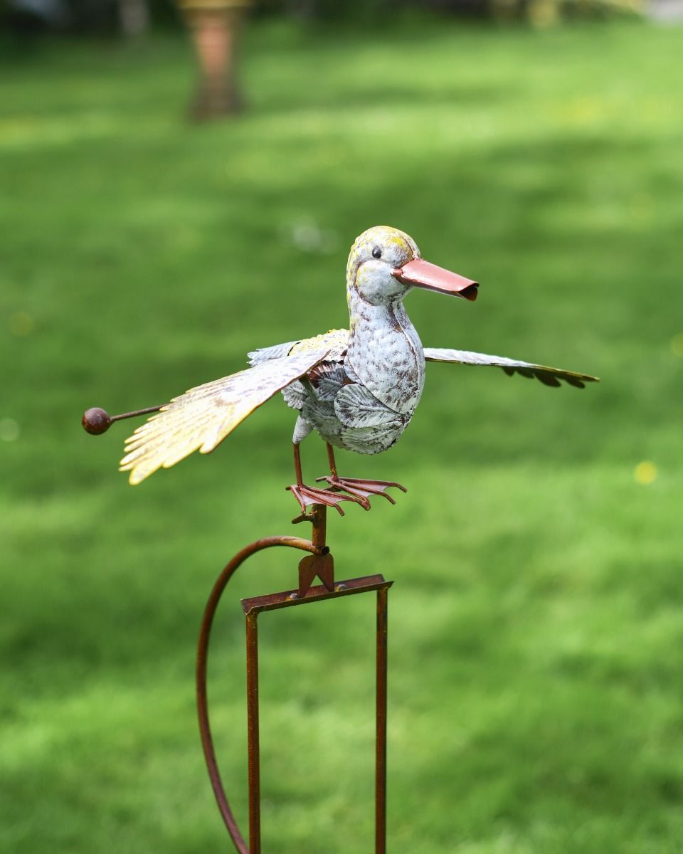 Metal "Flying Duck" Rocking Garden Spike 