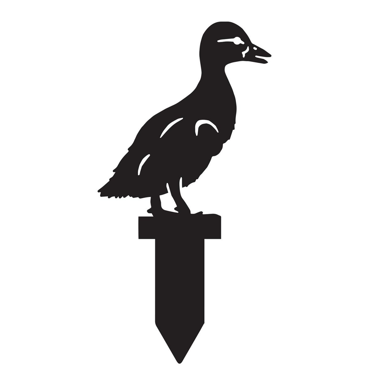 Standing Duckling Silhouette in a Black Finish  Standing Duckling Silhouette in a Black Finish