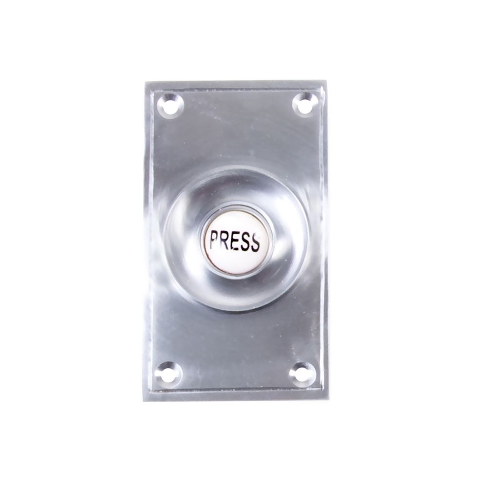 "Eddison" Satin Chrome Hall Wide Bell Push