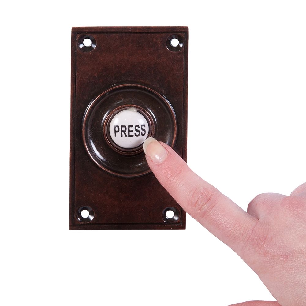 "Eddison Hall" Burnished Copper Wide Bell Push