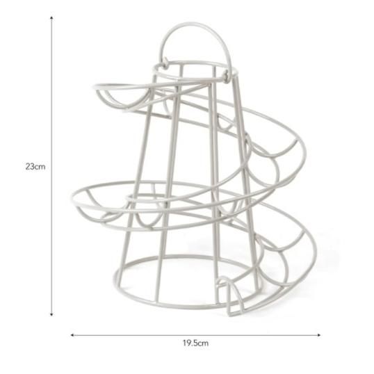 White Steel Egg Run Measurements