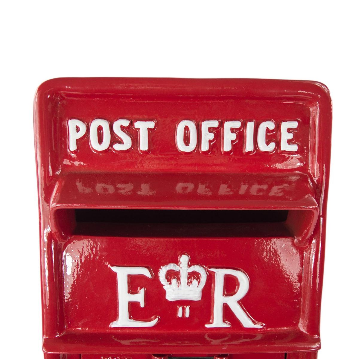 The Embossed Wording on the Front of the Post Box