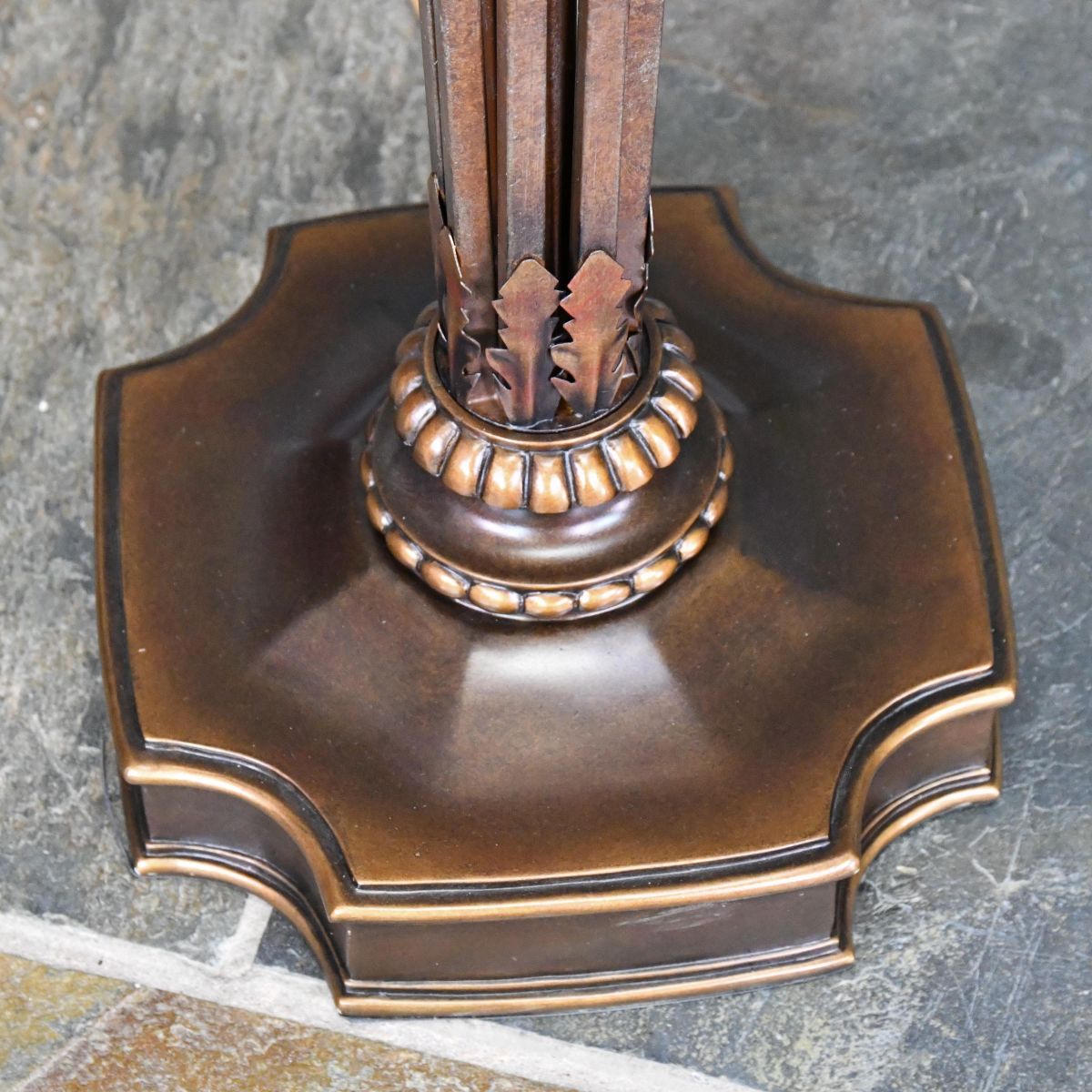 Base on the "Eltham Manor" Antique Gold Floor Lamp