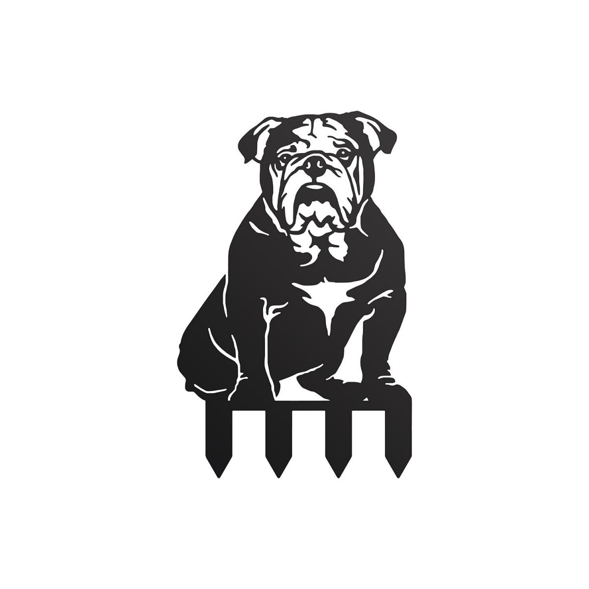 English Bulldog Silhouette in a Black Finish