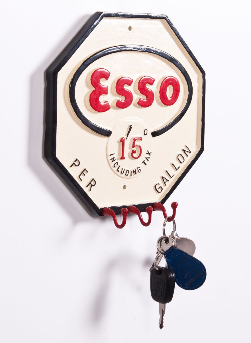 Esso petrol key and hook rack Esso petrol key and hook rack