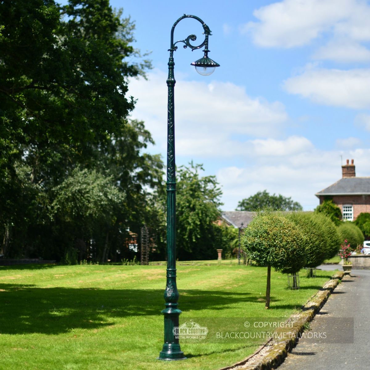 Extra Tall Victorian Lighting Column With Gothic Bracket and Luminaire