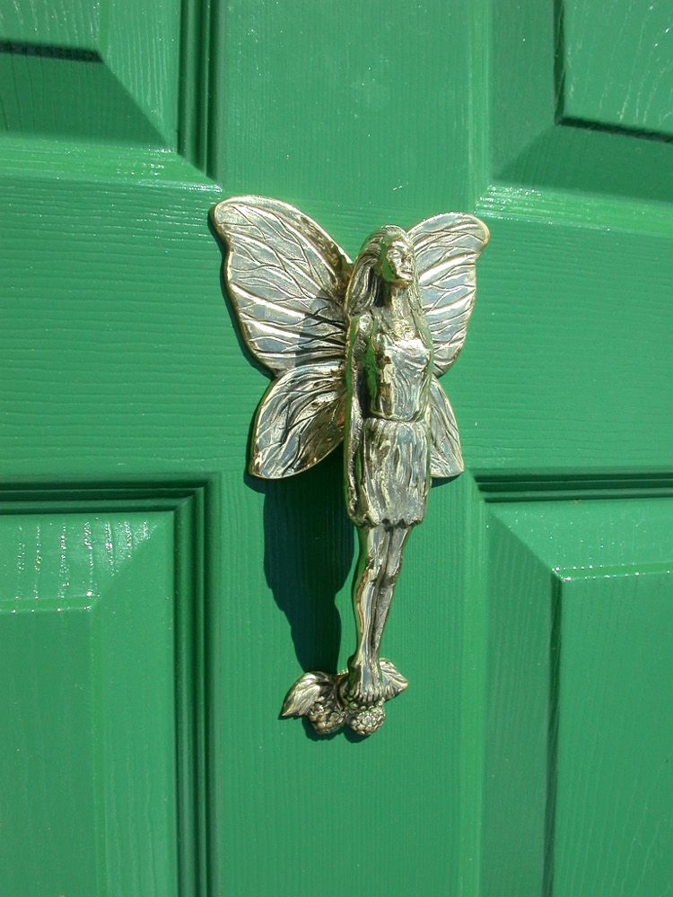Polished Brass Flower Fairy Door Knocker Polished Brass Flower Fairy Door Knocker