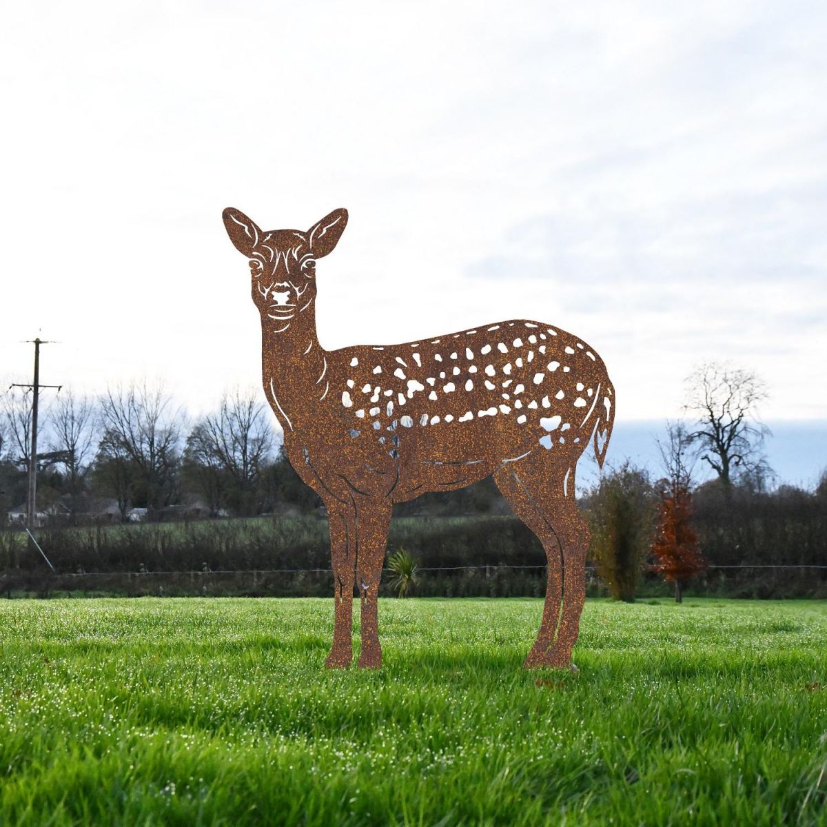 Rustic Fallow Doe Silhouette 